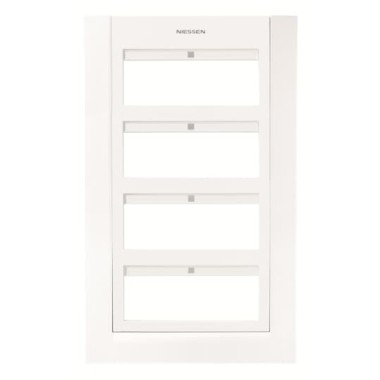 2CLA127400T1101 Панель лицевая для бокса поста централизации открытого/скрытого монтажа на 24 модуля (4 ряда), цвет белый/белый