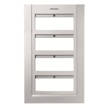 2CLA127400T1301 Панель лицевая для бокса поста централизации открытого/скрытого монтажа на 24 модуля (4 ряда), цвет серебристый