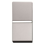 2CLA210100N1301 Механизм 1-клавишного 1-полюсного выключателя с клавишей, 1-модульный, серия Zenit, цвет серебристый