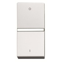 2CLA210200N1101 Механизм 1-клавишного переключателя с клавишей, 1-модульный, серия Zenit, цвет альпийский белый