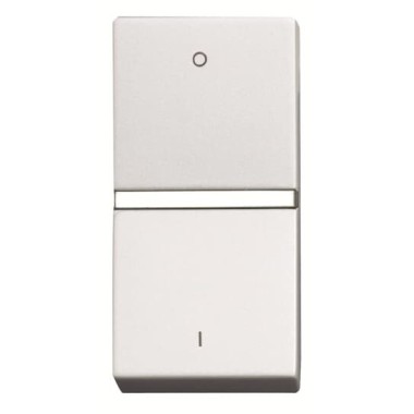 2CLA210200N1101 Механизм 1-клавишного переключателя с клавишей, 1-модульный, серия Zenit, цвет альпийский белый