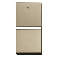 2CLA210200N1901 Механизм 1-клавишного переключателя с клавишей, 1-модульный, серия Zenit, цвет шампань