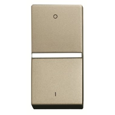 2CLA210200N1901 Механизм 1-клавишного переключателя с клавишей, 1-модульный, серия Zenit, цвет шампань