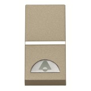 2CLA210400N1901 Механизм 1-клавишной кнопки с клавишей и символом ЗВОНОК, 1-модульный, серия Zenit, цвет шампань