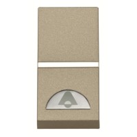 2CLA210400N1901 Механизм 1-клавишной кнопки с клавишей и символом ЗВОНОК, 1-модульный, серия Zenit, цвет шампань