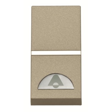 2CLA210400N1901 Механизм 1-клавишной кнопки с клавишей и символом ЗВОНОК, 1-модульный, серия Zenit, цвет шампань