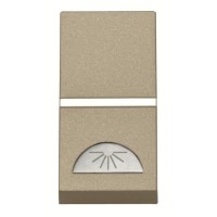 2CLA210420N1901 Механизм 1-клавишной кнопки с клавишей и символом СВЕТ, 1-модульный, серия Zenit, цвет шампань