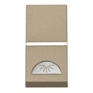 2CLA210420N1901 Механизм 1-клавишной кнопки с клавишей и символом СВЕТ, 1-модульный, серия Zenit, цвет шампань 2CLA210420N1901 Механизм 1-клавишной кнопки с клавишей и символом СВЕТ, 1-модульный, серия Zenit, цвет шампань