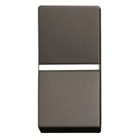 2CLA210460N1801 Механизм 1-клавишной кнопки с нормально-закрытым контактом с клавишей без символа, 1-модульный, серия Zenit, цвет антрацит