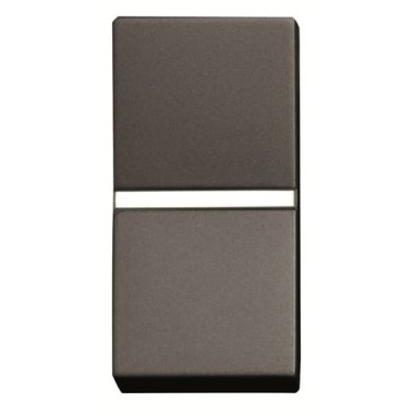 2CLA210460N1801 Механизм 1-клавишной кнопки с нормально-закрытым контактом с клавишей без символа, 1-модульный, серия Zenit, цвет антрацит
