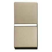 2CLA210460N1901 Механизм 1-клавишной кнопки с нормально-закрытым контактом с клавишей без символа, 1-модульный, серия Zenit, цвет шампань