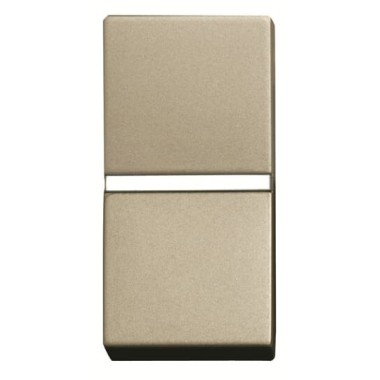 2CLA210460N1901 Механизм 1-клавишной кнопки с нормально-закрытым контактом с клавишей без символа, 1-модульный, серия Zenit, цвет шампань