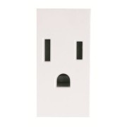 2CLA212800N1101 Механизм розетки US стандарта с заземлением (2P+E), 1M, 15А / 127В, серия Zenit, цвет альпийский белый