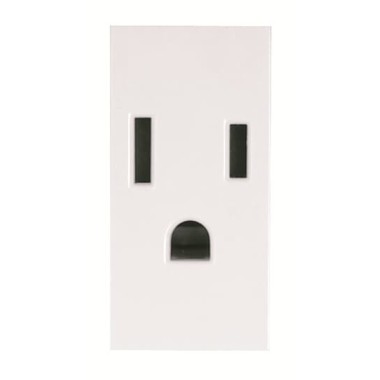 2CLA212800N1101 Механизм розетки US стандарта с заземлением (2P+E), 1M, 15А / 127В, серия Zenit, цвет альпийский белый