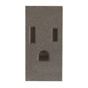 2CLA212800N1801 Механизм розетки US стандарта с заземлением (2P+E), 1M, 15А / 127В, серия Zenit, цвет антрацит