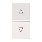 2CLA214400N1101 Механизм выключателя жалюзи кнопочный, без фиксации, 1-модульный, серия Zenit, цвет альпийский белый