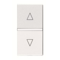 2CLA214400N1101 Механизм выключателя жалюзи кнопочный, без фиксации, 1-модульный, серия Zenit, цвет альпийский белый