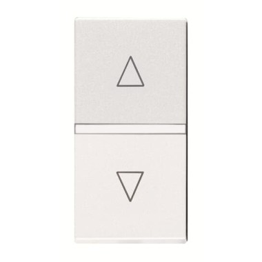 2CLA214400N1101 Механизм выключателя жалюзи кнопочный, без фиксации, 1-модульный, серия Zenit, цвет альпийский белый