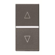 2CLA214400N1801 Механизм выключателя жалюзи кнопочный, без фиксации, 1-модульный, серия Zenit, цвет антрацит