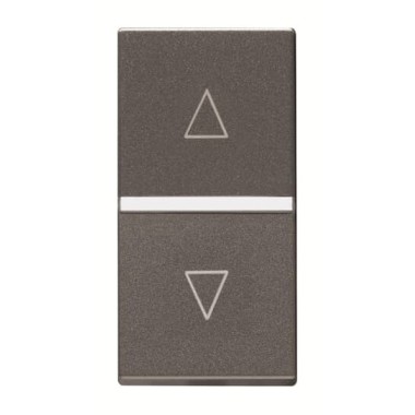 2CLA214400N1801 Механизм выключателя жалюзи кнопочный, без фиксации, 1-модульный, серия Zenit, цвет антрацит