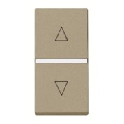 2CLA214400N1901 Механизм выключателя жалюзи кнопочный, без фиксации, 1-модульный, серия Zenit, цвет шампань