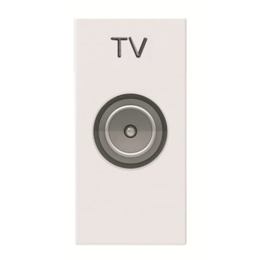 2CLA215070N1101 Механизм ТВ розетки, простой, 1-модульный, серия Zenit, цвет альпийский белый