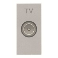 2CLA215070N1301 Механизм ТВ розетки, простой, 1-модульный, серия Zenit, цвет серебристый