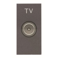 2CLA215070N1801 Механизм ТВ розетки, простой, 1-модульный, серия Zenit, цвет антрацит