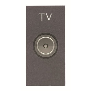 2CLA215070N1801 Механизм ТВ розетки, простой, 1-модульный, серия Zenit, цвет антрацит