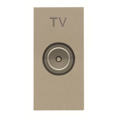 2CLA215070N1901 Механизм ТВ розетки, простой, 1-модульный, серия Zenit, цвет шампань