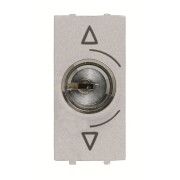2CLA215310N1301 Механизм переключателя с ключом на 3 положения, 1-модульный, серия Zenit, цвет серебристый
