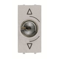 2CLA215310N1301 Механизм переключателя с ключом на 3 положения, 1-модульный, серия Zenit, цвет серебристый