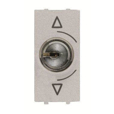 2CLA215310N1301 Механизм переключателя с ключом на 3 положения, 1-модульный, серия Zenit, цвет серебристый