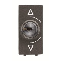 2CLA215310N1801 Механизм переключателя с ключом на 3 положения, 1-модульный, серия Zenit, цвет антрацит
