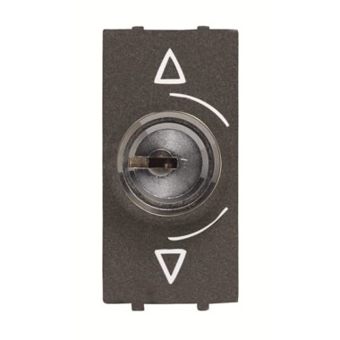 2CLA215310N1801 Механизм переключателя с ключом на 3 положения, 1-модульный, серия Zenit, цвет антрацит