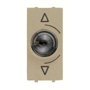 2CLA215310N1901 Механизм переключателя с ключом на 3 положения, 1-модульный, серия Zenit, цвет шампань