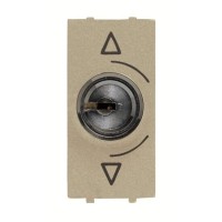 2CLA215310N1901 Механизм переключателя с ключом на 3 положения, 1-модульный, серия Zenit, цвет шампань