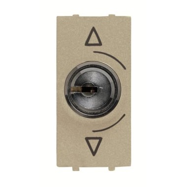 2CLA215310N1901 Механизм переключателя с ключом на 3 положения, 1-модульный, серия Zenit, цвет шампань