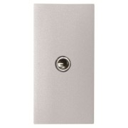 2CLA215540N1301 Механизм mini-jack 3.5мм разъёма, 1-модульный, серия Zenit, цвет серебристый