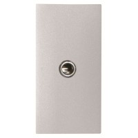 2CLA215540N1301 Механизм mini-jack 3.5мм разъёма, 1-модульный, серия Zenit, цвет серебристый