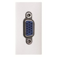 2CLA215550N1101 Механизм VGA (DE-15) 3.5мм разъёма, 1-модульный, серия Zenit, цвет альпийский белый