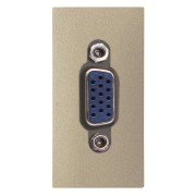 2CLA215550N1901 Механизм VGA (DE-15) 3.5мм разъёма, 1-модульный, серия Zenit, цвет шампань