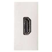 2CLA215560N1101 Механизм HDMI разъёма, тип А, с безвинтовым подключением проводов (20п), 1-модульный, серия Zenit, цвет альпийский белый