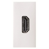 2CLA215560N1101 Механизм HDMI разъёма, тип А, с безвинтовым подключением проводов (20п), 1-модульный, серия Zenit, цвет альпийский белый