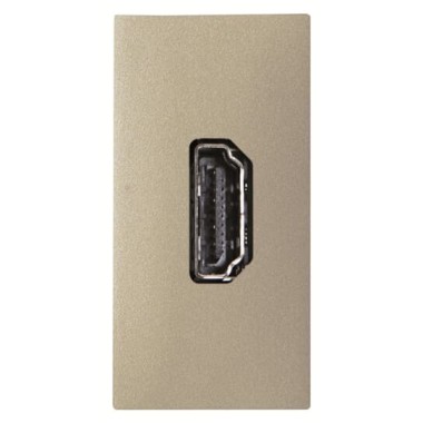 2CLA215570N1901 Механизм HDMI разъёма, тип А, с HDMI разъёмом мама на тыльной стороне, 1-модульный, серия Zenit, цвет шампань 2CLA215570N1901 Механизм HDMI разъёма, тип А, с HDMI разъёмом мама на тыльной стороне, 1-модульный, серия Zenit, цвет шампань