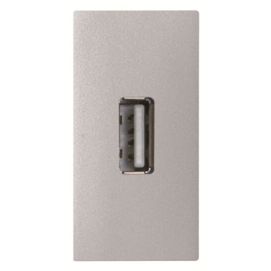 2CLA215590N1301 Механизм USB разъёма, тип А, с USB разъёмом мама на тыльной стороне, 1-модульный, серия Zenit, цвет серебристый 2CLA215590N1301 Механизм USB разъёма, тип А, с USB разъёмом мама на тыльной стороне, 1-модульный, серия Zenit, цвет серебристый