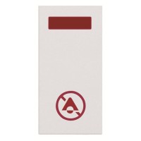 2CLA218040N1101 Светосигнализатор с LED лампой, Не беспокоить, 1-модульный, серия Zenit, цвет альпийский белый