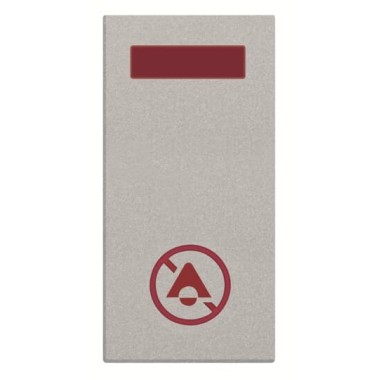 2CLA218040N1301 Светосигнализатор с LED лампой, Не беспокоить, 1-модульный, серия Zenit, цвет серебристый