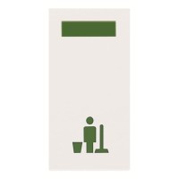 2CLA218050N1101 Светосигнализатор с LED лампой, Уборка номера, 1-модульный, серия Zenit, цвет альпийский белый