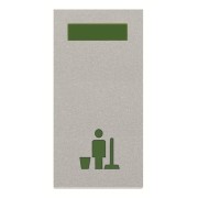 2CLA218050N1301 Светосигнализатор с LED лампой, Уборка номера, 1-модульный, серия Zenit, цвет серебристый